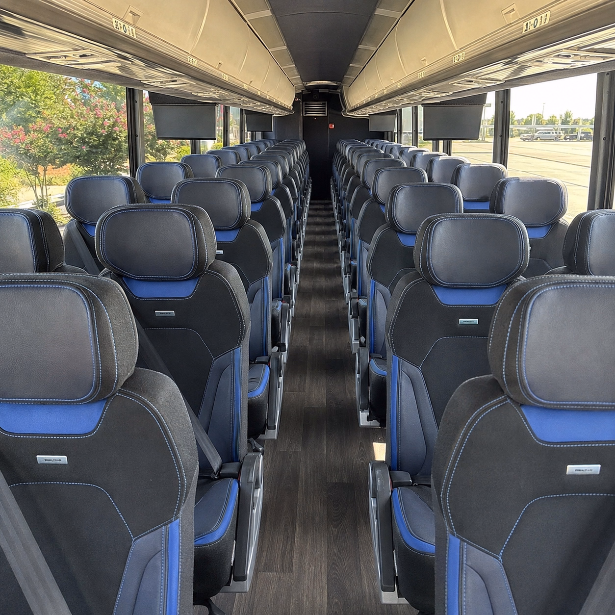 bedford charter bus rental inside
