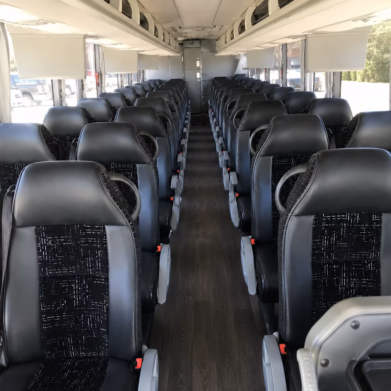 euless charter bus rental interior