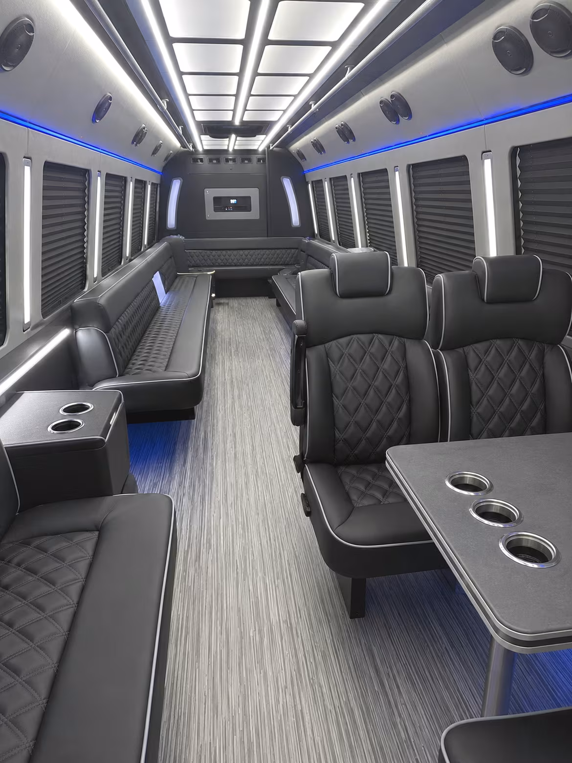 grapevine 25 passenger party bus inside