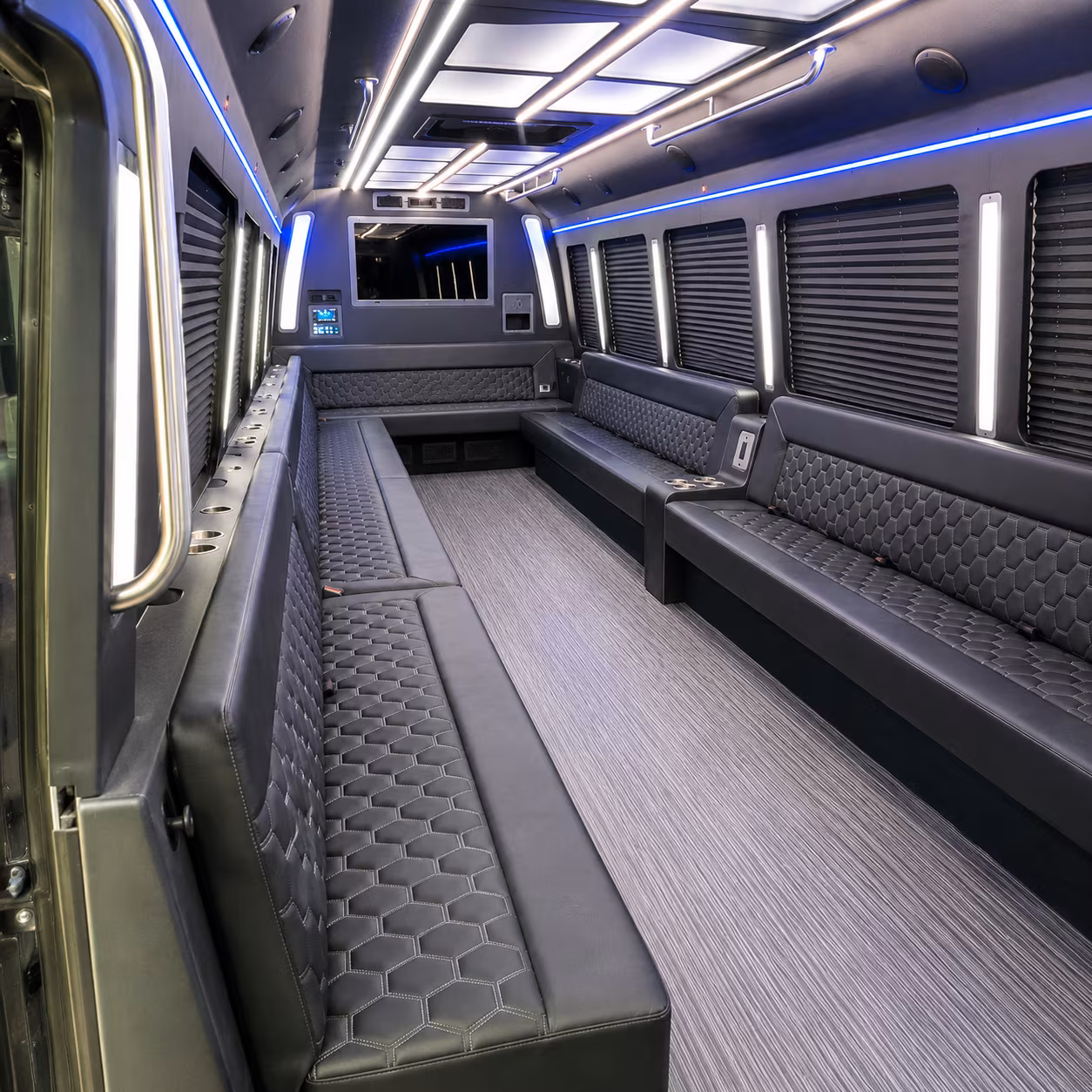 grapevine 40 passenger party bus interior