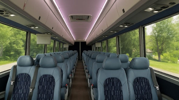 Interior of Charter Bus Company Grapevine's 15 Passenger Minibus in Grapevine