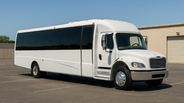 Exterior of Charter Bus Company Grapevine's 20 Passenger Mini bus in Grapevine