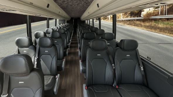Interior of Charter Bus Company Grapevine's 25 Passenger Mini bus in Grapevine