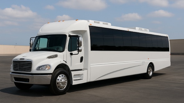 Exterior of Charter Bus Company Grapevine's 28 Passenger Mini bus in Grapevine