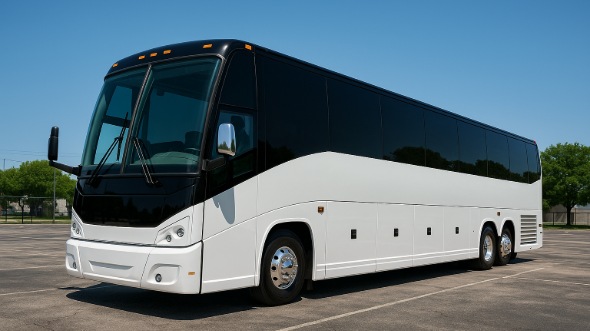 Exterior of Charter Bus Company Grapevine's 55 Passenger Charter Bus in Grapevine
