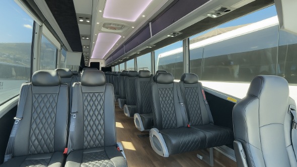 grapevine 28 passenger minibus inside