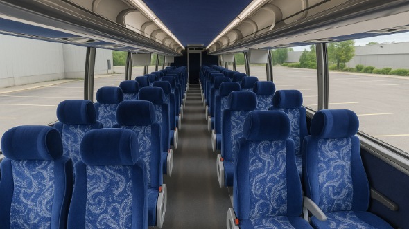 grapevine 50 passenger charter bus inside