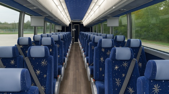 grapevine 55 passenger charter bus inside