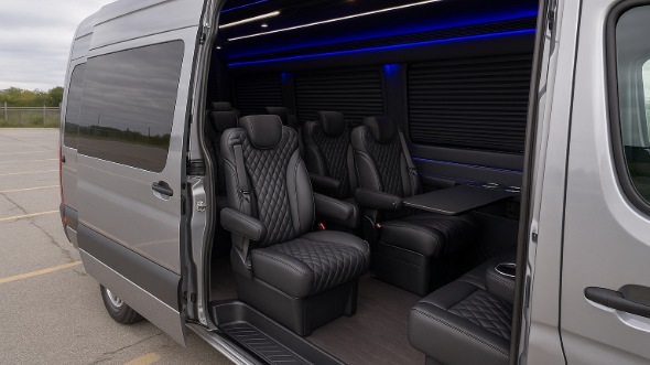 grapevine sprinter van with driver inside